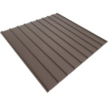 Tablă profilată din metal de culoare maro pentru acoperiș și perete.