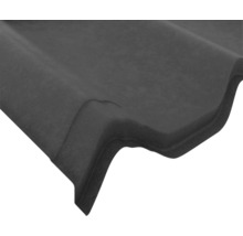 Țiglă de beton de culoare antracit cu profil ondulat.