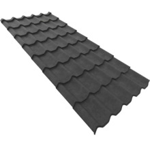 Tabla tip tigla din metal de culoare antracit cu profil ondulat