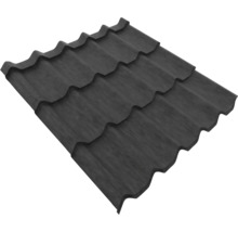 Tiglă metalică pentru acoperiș cu profil ondulat, antracit