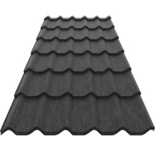 Tablă tip țiglă din metal pentru acoperirea acoperișurilor.