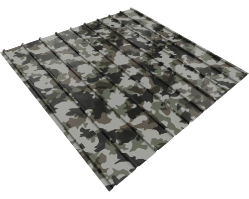 Tablă trapezoidală cu model de camuflaj pentru acoperiș și perete