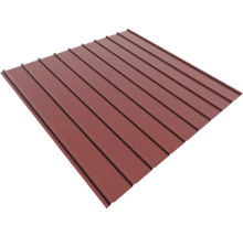 Tablă profilată din metal de culoare roșu cărămiziu pentru acoperiș și perete.