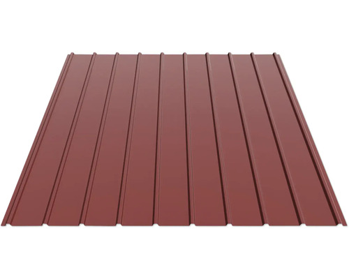 Tablă cutată din metal de culoare maro roșcat pentru acoperiș și perete