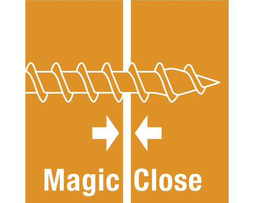 Simbol pentru funcția Magic Close, care apropie strâns două componente în timpul înșurubării.