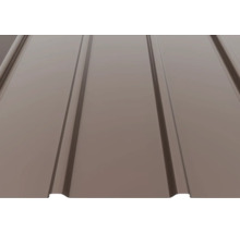 Tablă cutată din metal cu profile longitudinale pentru acoperiș și perete.