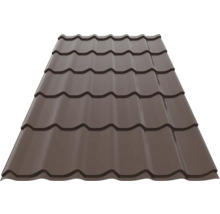 Tablă profilată metalică cu aspect de țiglă, maro