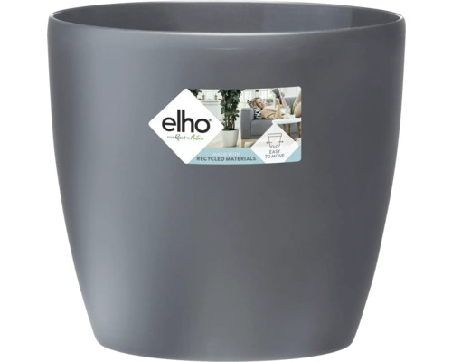 Mască pentru flori elho Brussels, plastic, Ø 47 cm, antracit Ghiveci Elho din plastic reciclat, rotund, gri. Elho Logo. Fabricat din materiale reciclate. Ușor de mutat.