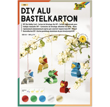 Carton de bricolaj din aluminiu DIY de la folia, format A4, 300 grame pe metru pătrat, 5 foi, ideal pentru tăiere și lucru manual, folia Logo.