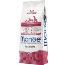 Hrană pentru câini Monge Natural Superpremium monoproteină Speciality Line Adult All Breeds vită cu orez 12 kilograme