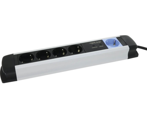 Prelungitor Master-Slave cu 5 prize, protecție la supratensiune și funcție de învățare pentru controlul automat al aparatelor conectate.