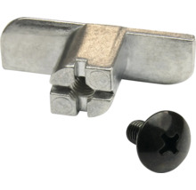 Conector de mobilier din metal cu cap în formă de T și șurub cu cap în cruce asortat