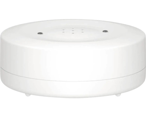 Detector sau senzor rotund din plastic alb.