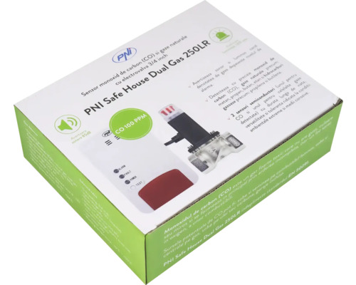 Detector de gaz și monoxid de carbon PNI Safe House Dual Gas 250LR cu electrovalvă de 3/4 inch.