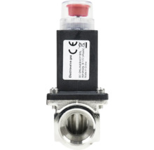 Electrovana gaz pentru oprirea automata a gazului, corp metalic si carcasa din plastic, 9 pana la 12 volti, conform standardelor europene.