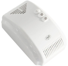 Detector de gaz PNI din plastic cu fante de ventilație și trei indicatoare luminoase.