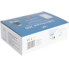 Set senzor de gaz și electrovalvă PNI Safe House 200, ambalaj cu detalii tehnice, cod de bare și logo PNI.