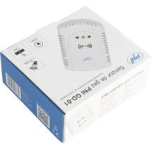 Senzor de gaz PNI GD-01 în ambalaj, pentru detecția gazului, conexiune 230 volți, alarmă acustică peste 70 decibeli.