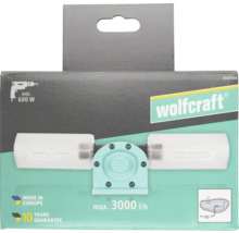 Pompă pentru mașină de găurit Wolfcraft cu Wolfcraft Logo, debit maxim 3000 litri pe oră, de la 600 Wați, 10 ani garanție.