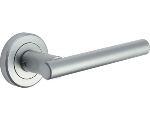 Set mănere cu rozetă usă interior Yale Kestral zinc, crom Mâner de ușă modern din oțel inoxidabil cu rozetă rotundă.