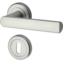 Set mâner de ușă din oțel inoxidabil cu rozetă rotundă și orificiu pentru cheie cu barbă