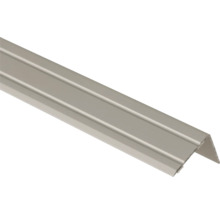 Profil cornier din aluminiu cu două caneluri longitudinale.