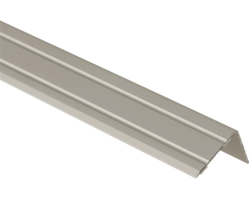 Profil cornier din aluminiu cu două caneluri longitudinale.