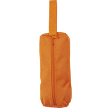 Husă din material textil portocaliu cu fermoar și buclă pentru transportul uneltelor sau accesoriilor.