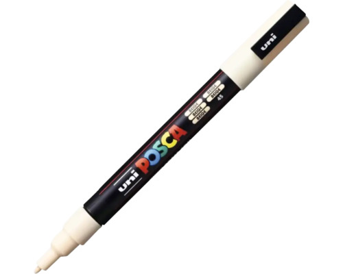 Marker universal Posca 3M bej 45, vârf rotund 0,9-1,3 mm Marker acrilic Uni Posca bej cu vârf rotund