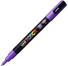 Marker acrilic Uni Posca cu vârf fin de culoare violet.