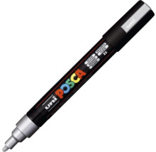Marker acrilic Uni POSCA argintiu.