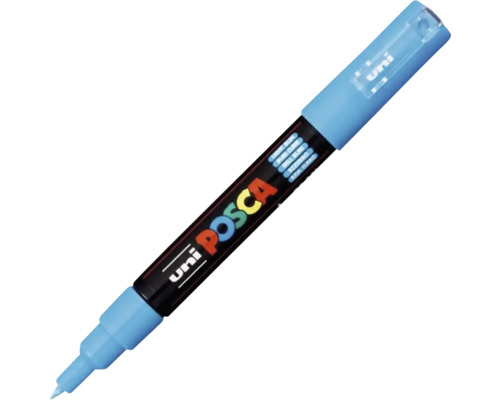 Marker Uni Posca albastru deschis cu vârf rotund