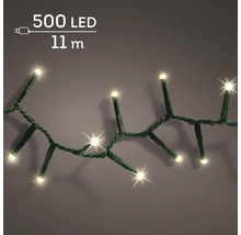 Ghirlandă luminoasă cu 500 de LED-uri, lungime 11 metri, alimentare de la rețea cu ștecher.