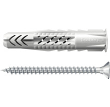 Diblu universal Fischer din plastic cu șurub metalic cu cap înecat asortat