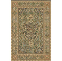 Covor oriental dreptunghiular cu model medalion central și ornamente detaliate.
