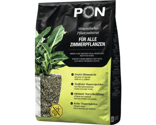 Substrat mineral pentru toate plantele de interior, fără turbă, înlocuiește pământul de flori, previne musculițele.