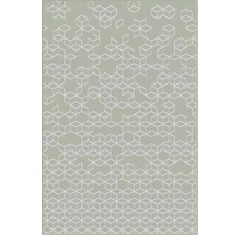 Folie decorativă pentru sticlă cu aderență statică și model geometric de cuburi pentru protecție vizuală la ferestre.