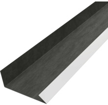 Bordură de fronton din aluminiu de culoare antracit cu margine netedă.