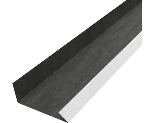 Bordură de fronton din aluminiu de culoare antracit cu margine netedă.