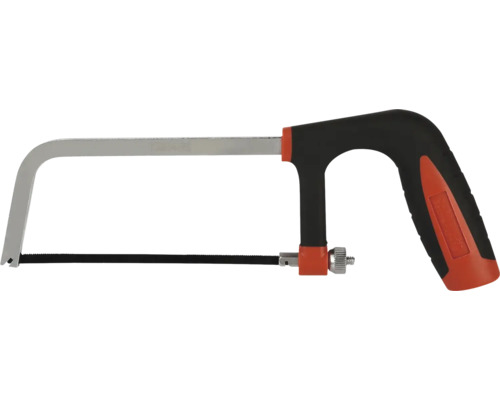 Fierăstrău pentru metal cu mâner ergonomic și pânză montată pentru tăieri precise.