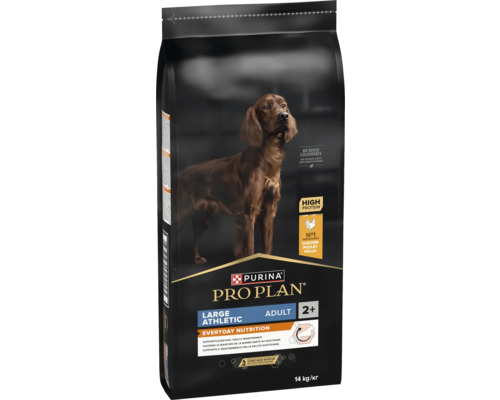Purina Pro Plan hrană uscată pentru câini Large Athletic Adult Everyday Nutrition cu pui pentru câini adulți de la doi ani, sac de 14 kilograme.