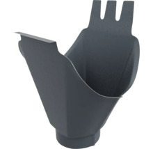 Casieră metalică pentru jgheaburi în culoarea antracit.