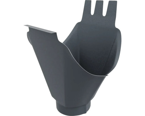 Casieră metalică pentru jgheaburi în culoarea antracit.