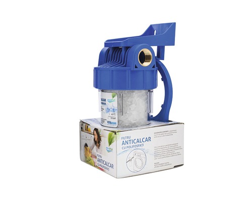 Filtru de apă cu polifosfați pentru protecție anticalcar pentru mașina de spălat