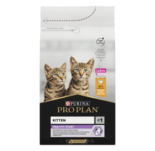 Purina Pro Plan Kitten Healthy Start hrană uscată pentru pisoi cu pui, ambalaj reciclabil cu sigiliu de prospețime.
