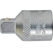 Adaptor cheie tubulară WGB din metal cu suprafață de prindere moletată și blocare cu bilă.