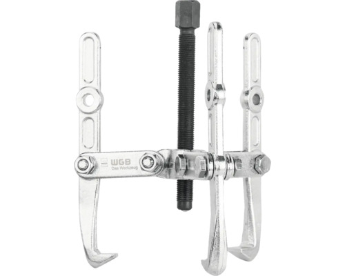Extractor universal WGB cu 3 brațe din oțel cu ax filetat. WGB Das Werkzeug Logo.