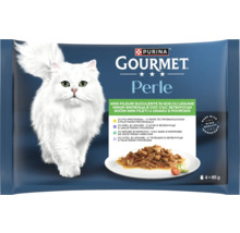 Hrană pentru pisici Purina Gourmet Perle mini fileuri în sos cu legume 4 ori 85 grame