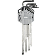 Set de chei imbus WGB pentru șuruburi Torx mărimile T10 până la T50 în suport din oțel.