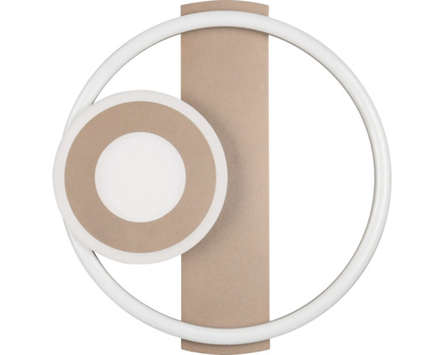 Plafonieră LED modernă cu design geometric, cu elemente circulare și rectangulare din metal și plastic.